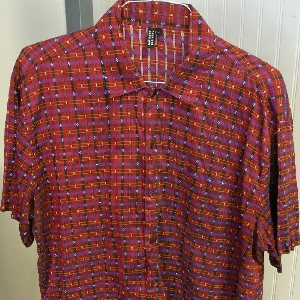 Marianne Kooimans Red Purple Orange Shirt - Picture 1 of 4